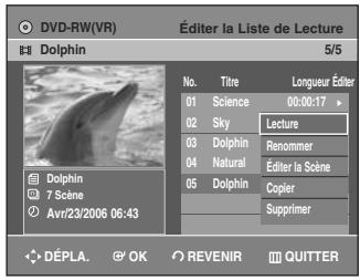 SAMSUNG AK68-01003B-00 - Appuyez sur les touches ▲▼ pour sélectionner l'entrée de la Liste de lecture que vous souhaitez éditer, puis appuyez sur la touche OK ou ▶. - 1