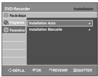 SAMSUNG AK68-01003B-00 - Appuyez sur les boutons ▲▼ pour sélectionner Installation, puis appuyez sur le bouton ▶ ou OK. - 1
