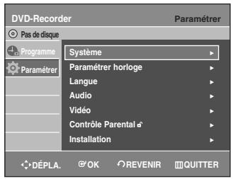 SAMSUNG AK68-01003B-00 - Appuyez sur les boutons ▲▼ pour sélectionner Paramétrer, puis appuyez sur le bouton ▶ ou OK. - 1