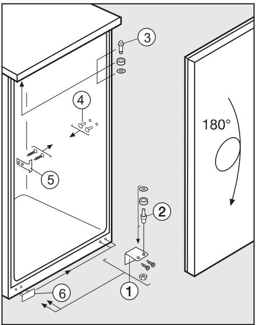 MIELE KWL 4812 - Démonter les poignées : - 2
