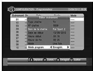 METRONIC TOUCHBOX7 PVR 441333 - D - Programmer un enregistrement différé - 1