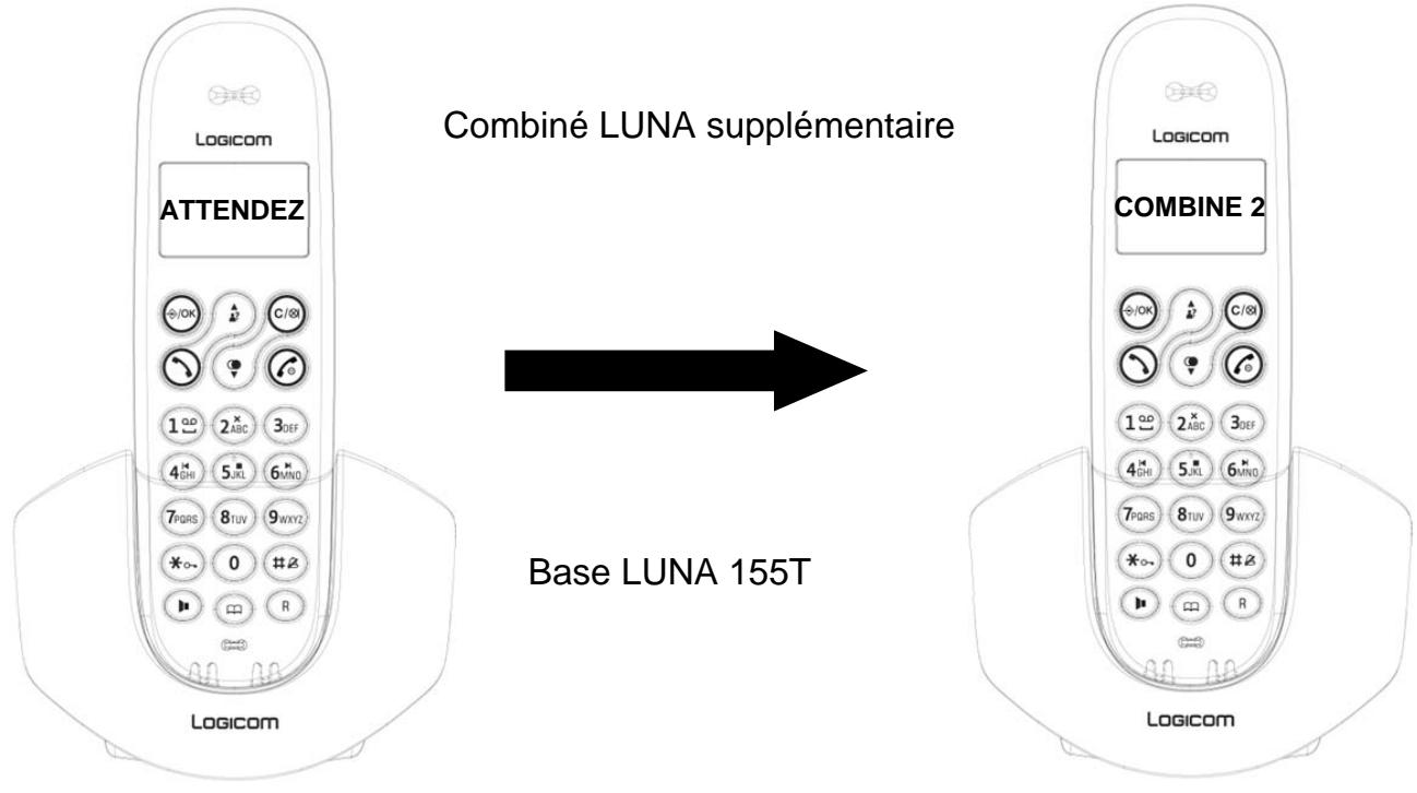 LOGICOM LUNA 255T-DUO-NOIR - – Association automatique d'un combiné de la gamme LUNA à la base - 1
