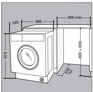INDESIT UNM C1 WAN jieBIWMIL71252EU - Montage de la machine à l'intérieur des éléments. - 1
