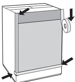 INDESIT UNM C1 WAN jieBIWMIL71252EU - Application du panneau d'habillage en bois sur la porte et montage du machine à laver à l'intérieur des éléments: - 5
