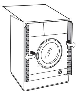 INDESIT UNM C1 WAN jieBIWMIL71252EU - Application du panneau d'habillage en bois sur la porte et montage du machine à laver à l'intérieur des éléments: - 3