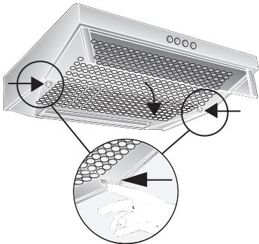 BOSCH DHU63 - Removing and installing the metal filter: - 1