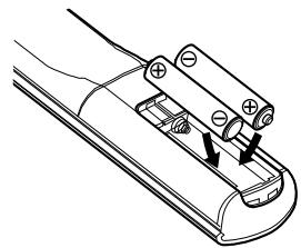 DENON DRA-CX3 - Insertion des piles - 2
