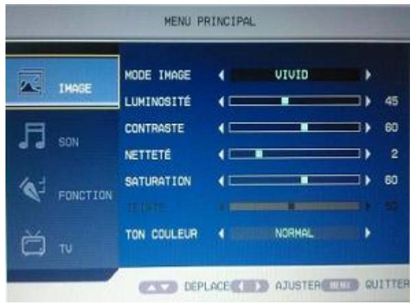 TOKA LTL-1912S/DVD - Réglage du mode image - 1