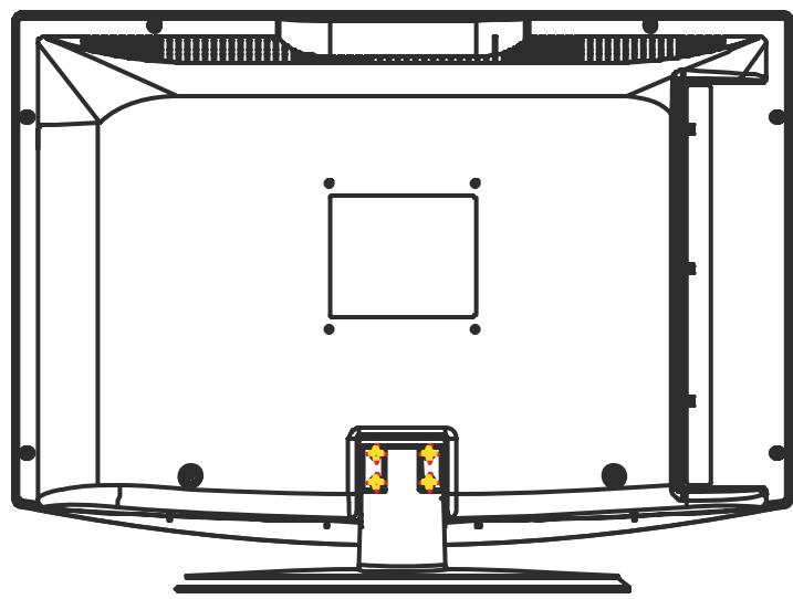 TOKA LTL-1912S/DVD - FIXATION DU TV SUR LE SUPPORT - 2