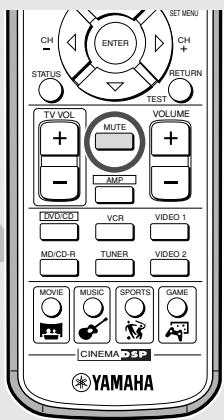 YAMAHA DVR-S 200S - Couper le son - 1
