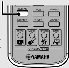 YAMAHA DVR-S 200S - Appuyez sur DVD/CD de la télécommande. - 1