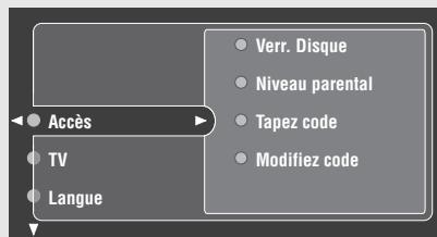 YAMAHA DVR-S 200S - Appuyez sur  et  plusieurs fois pour selectionner "Accès". - 1