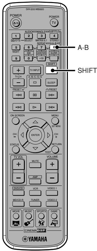 YAMAHA DVR-S 200S - Répéter la lecture entre deux points (lecture répétée A-B) DVD-V VCD CD SA-CD - 1