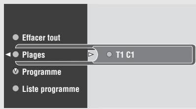 YAMAHA DVR-S 200S - Appuyez  , et appuyez sur  pour sélectionner «Plages». Puis appuyez sur  . - 1
