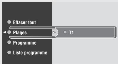 YAMAHA DVR-S 200S - Appuyez  , et appuyez sur  pour sélectionner «Plages». Puis appuyez sur  . - 2