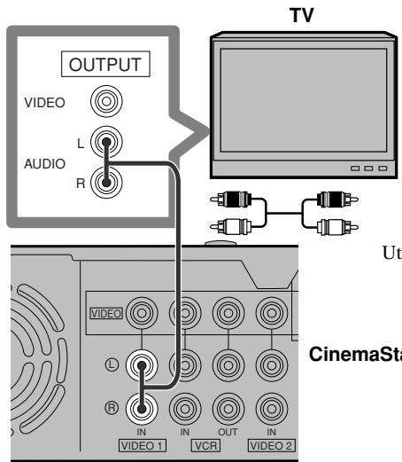 YAMAHA DVR-S 200S - Reliez le téléviseur à une entrée audio - 1