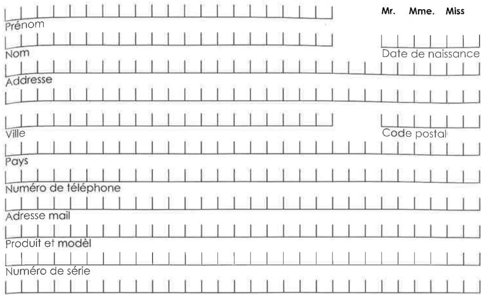 DAEWOO DCM DUO PRO - Carte garantie - 1