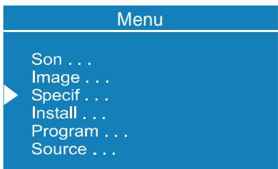 PROLINE LD 2602 - Menu Specif. (Fonctions) - 1