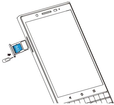 BLACKBERRY KEY2LE - Retirer une carte multimédia - 1