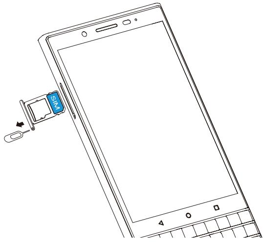 BLACKBERRY KEY2LE - Insérer la carte SIM - 2