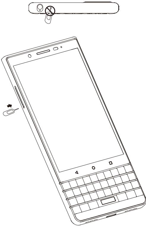 BLACKBERRY KEY2LE - Insérer la carte SIM - 1