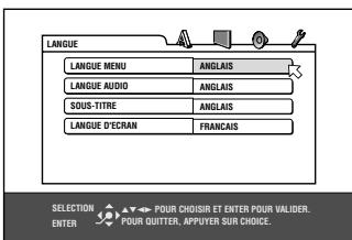 JBL XV-N5 - Menu LAngue - 1