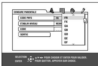 JBL XV-N5 - Réglage de la censure parentale pour la première fois [CENSURE PARENTALE] - 3
