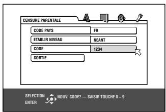 JBL XV-N5 - Réglage de la censure parentale pour la première fois [CENSURE PARENTALE] - 5