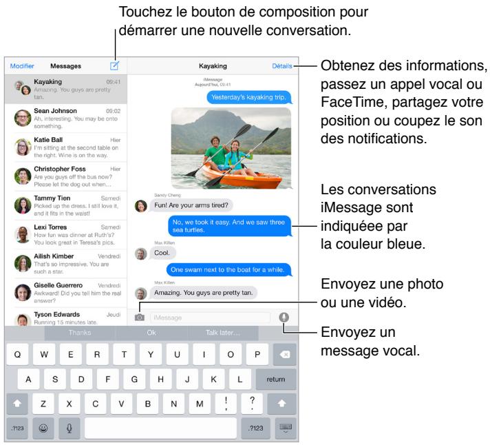 APPLE IPAD AIR 2 CEL128 - Envoyer et receivevoir des messages - 1