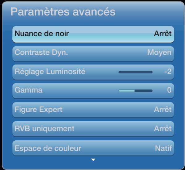 SAMSUNG UE37D6530 - Paramètres avancés - 1