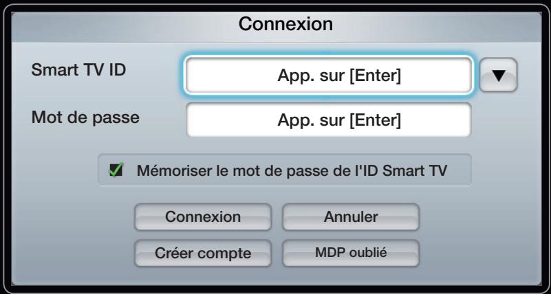 SAMSUNG UE37D6530 - Connexion au compte - 1