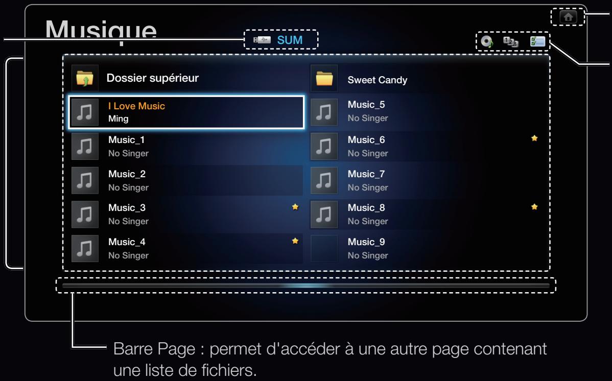 SAMSUNG UE37D6530 - Accédez au fichier souhaité à l'aide des boutons haut/bas/droite/gauche et appuyez ensuite sur le bouton ENTER ou (Lecture). La lecture du fichier commence. - 1