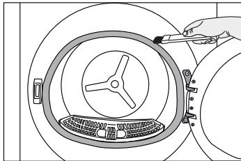 DARTY B5T48243W - Filtres à fibres (filtres internes et externes) / Nettoyage de la surface interieure de la porte de chargement - 10