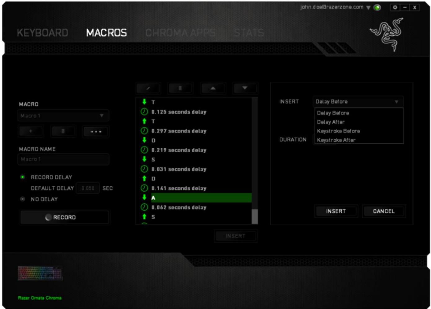 RAZER ORNATA CHROMA - MACROS TAB - 5