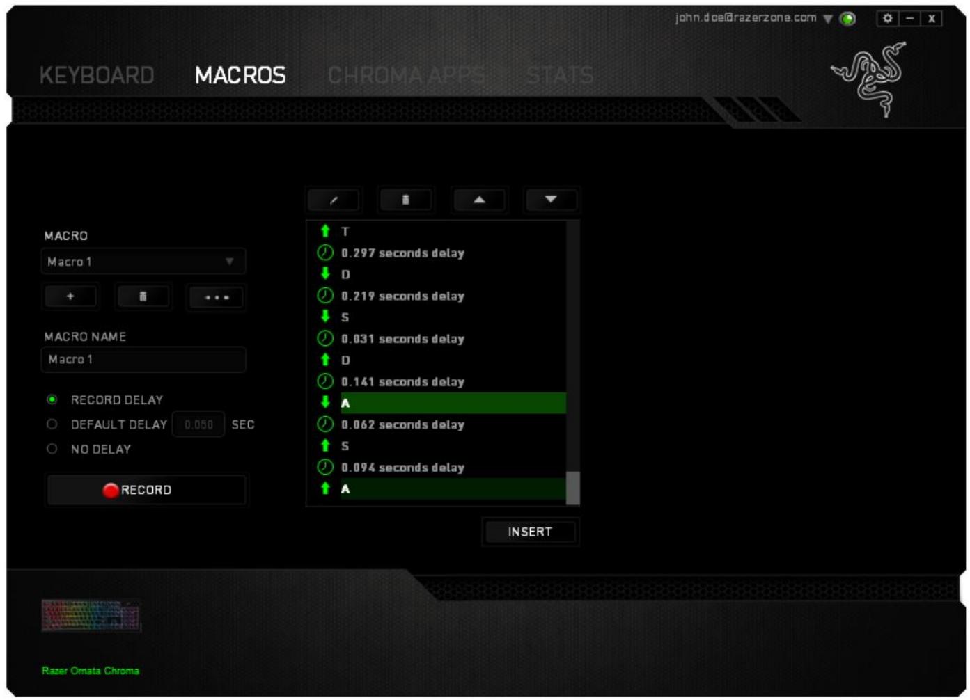 RAZER ORNATA CHROMA - MACROS TAB - 4