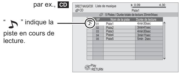 PANASONIC SC-BTX77 - ② Appuyez sur [▲,▼] pour sélectionner la piste et appuyez sur [OK]. - 1