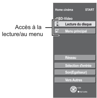 PANASONIC SC-BTX77 - Selectionner la source depuis le menu START - 1