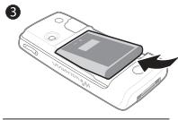 SONY ERICSSON W200 - Pour insérer la carte SIM et charger la batterie - 5