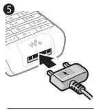 SONY ERICSSON W200 - Pour insérer la carte SIM et charger la batterie - 2