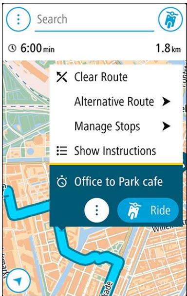 TOMTOM iOcopic - Ajouter un arrêt à un parcours enregistré à l'aide de la carte - 1