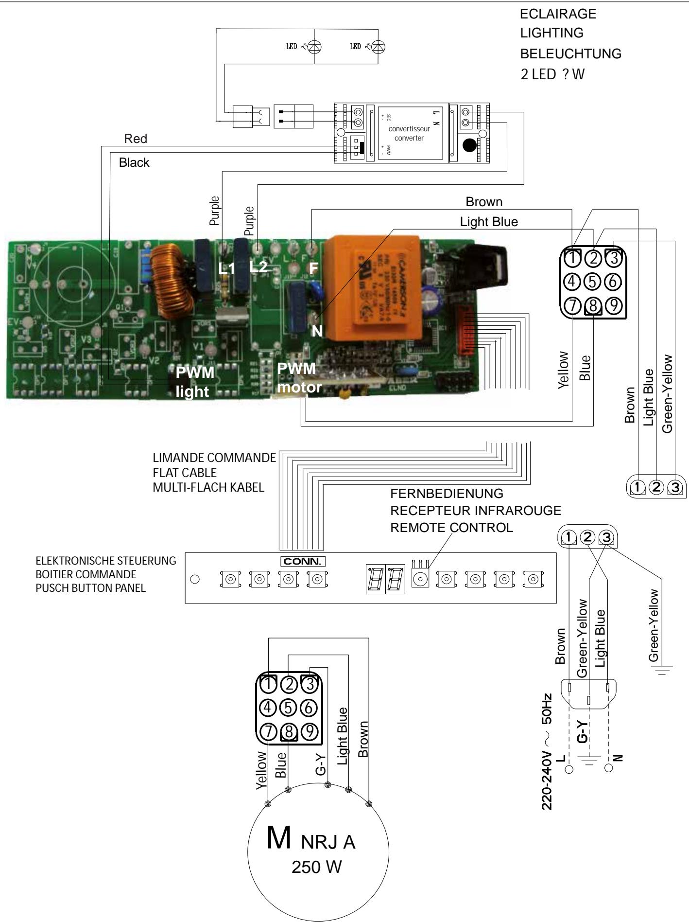 ROBLIN DUO800VRNOIR - DANS LE CAS OU UN COMPOSANT ÉLECTRIQUE VIENDRAIT À ÉTRÉ ENDOMMAGÉ, CELUI-CI NE POT ÉTRÉ REMPLACÉ QUE PAR UN ATELIER DE RÉPARATION RECONNU PAR LE FABRICANT, CAR DES OUTILS SPEÇAUX SONT NÉCESSAIRES. - 25