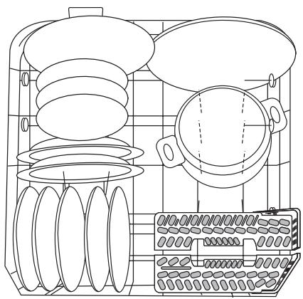 ARTHUR MARTIN ASI 6222 X - Disposer de la vaiselle (casseroles, grandes assiettes) - 1