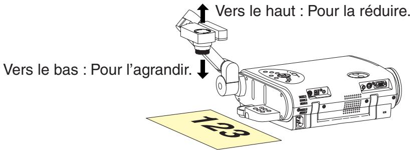 TOSHIBA TLP 251 E - Déplacez la tête de laamera pour régler la taille de l'image. - 1