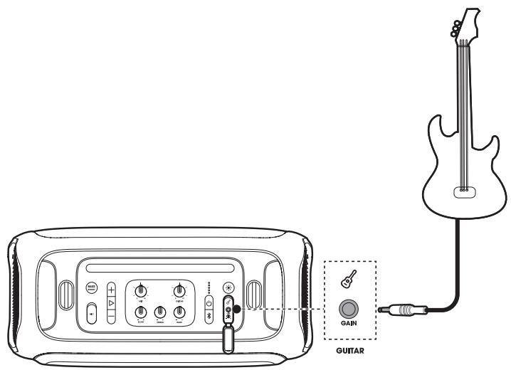 JBL Partybox On TheGo V2 - Branchement d'une guitare - 1