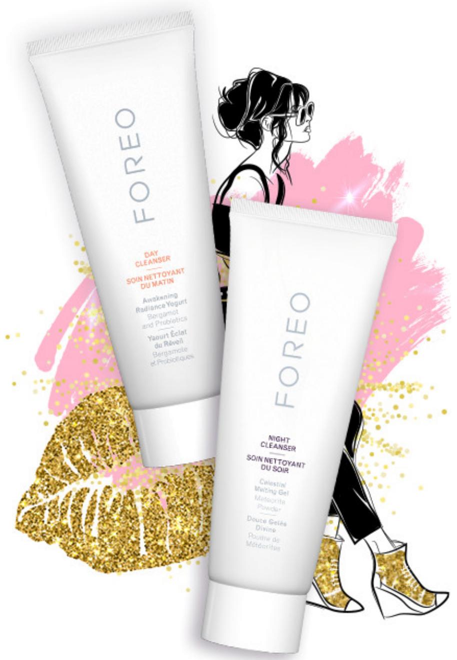 FOREO GET UP AND GLOW - SOINS NETTOYANTS DU MATIN - 1