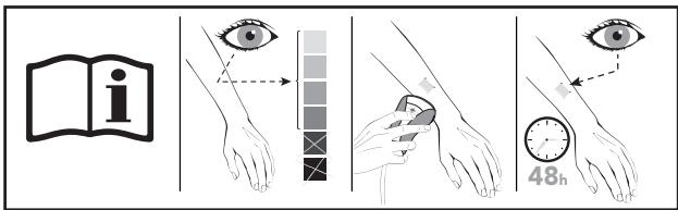 REMINGTON IPL5000 I-LIGHT - Testez l'appareil i-Light sur votre peau (fig. 5) - 1