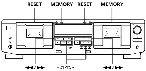 SONY TC-WE435 - Localización de una canción (Sensor automático de canciones multiple/reproducción automática/reproducción memorizada) - 1