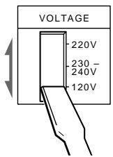 SONY TC-WE435 - Ajuste del selector de tension (modelos suministrados con selector de tension solamente) - 1