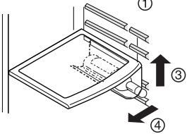 LG-GOLDSTAR GR-L196TLQA - Pour enlever le porte-bouteilles : - 1