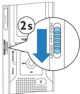 PHILIPS DVT4010+DVT2805 - Allumer et éteindre l'appareil - 1